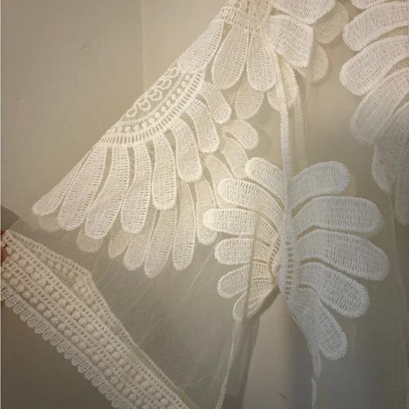 Cream Crochet Kimono Cardigan - Picture 4 of 4